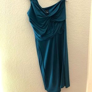 Teal Asymmetric dress, perfect for wedding season
